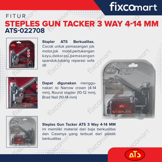 ATS Steples Gun Tacker 3 Way 4-14 MM