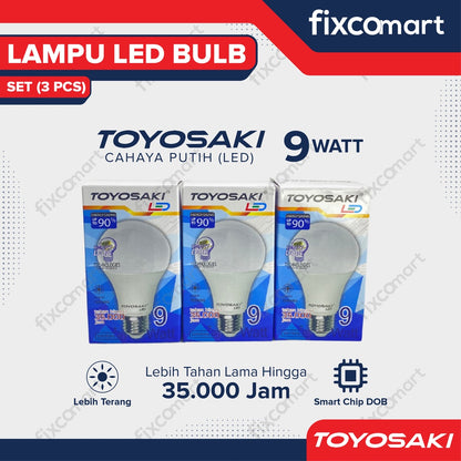 Lampu LED Bohlam Toyosaki 9W Paket Bundling GRATIS 1 Pcs 9 Watt