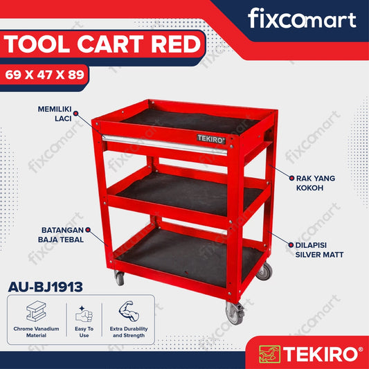 TEKIRO Red Tool Cart (Merah)