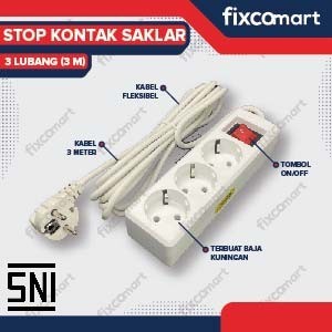 Stop Kontak 3 4 5 Lubang 1,5 - 5 Meter - COLOKAN LISTRIK SNI