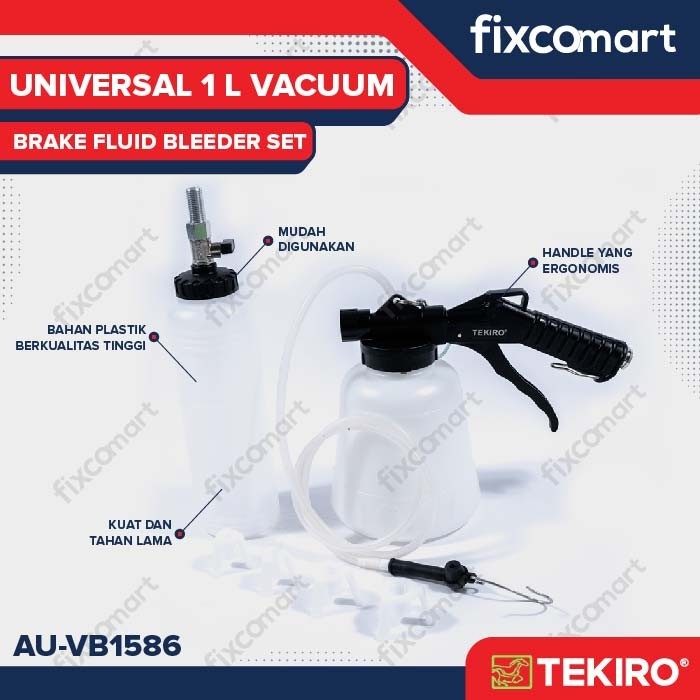 TEKIRO UNIVERSAL VACUUM BRAKE FLUID BLEEDER SET 1 L - UNIVERSAL 1 L