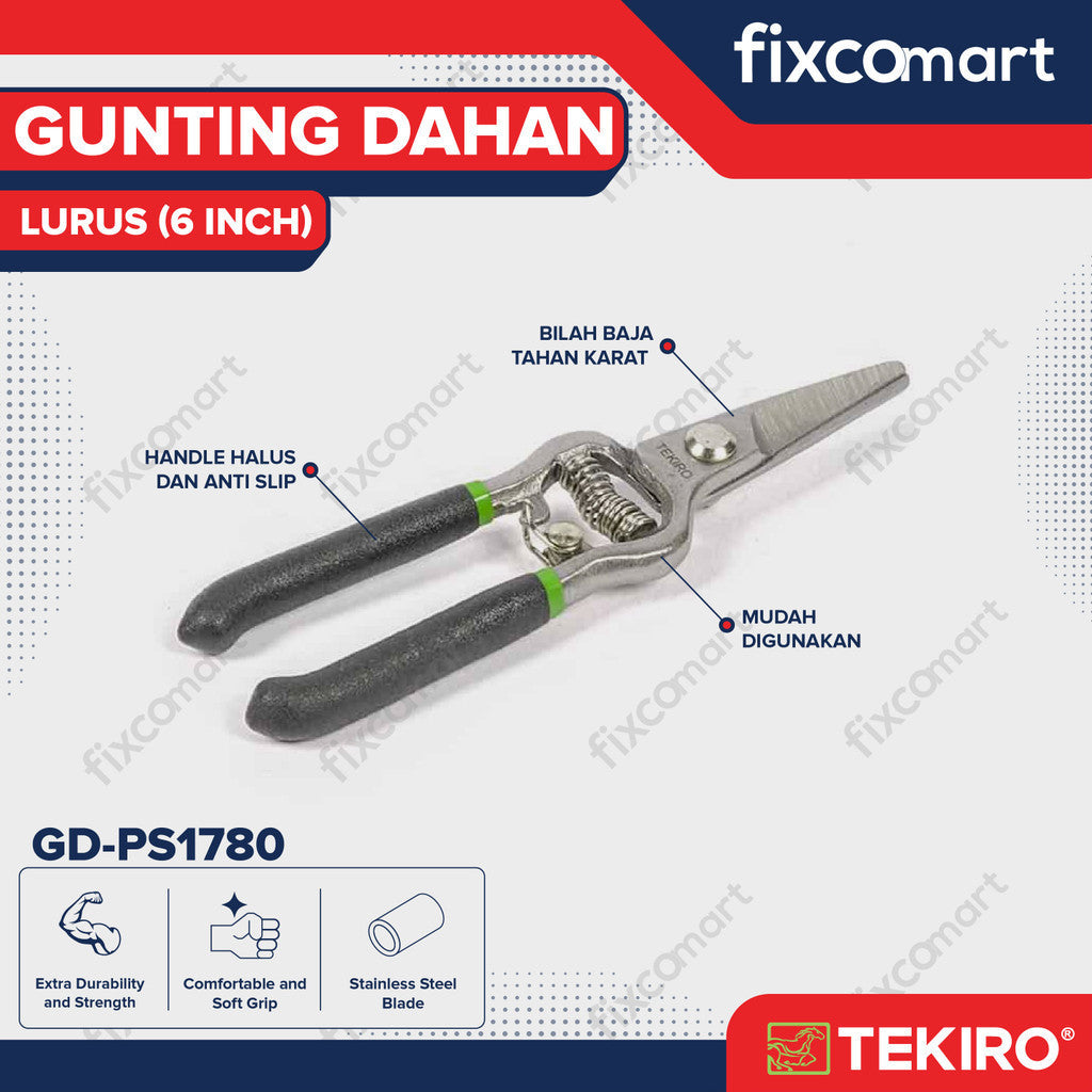 TEKIRO Gunting Dahan Lurus