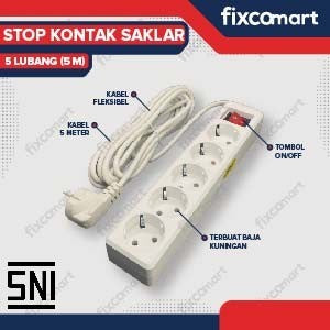 Stop Kontak 3 4 5 Lubang 1,5 - 5 Meter - COLOKAN LISTRIK SNI