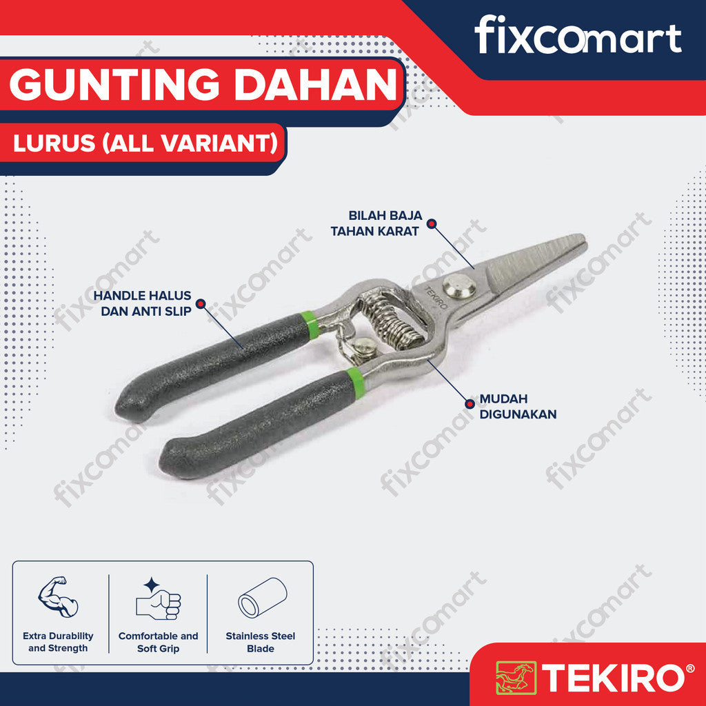 TEKIRO Gunting Dahan Lurus