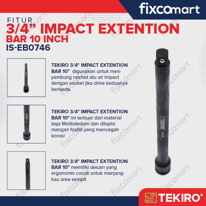 TEKIRO 3/4 INCH IMPACT EXTENTION BAR 10 INCH - SAMBUNGAN IMPACT