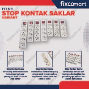 Stop Kontak 3 4 5 Lubang 1,5 - 5 Meter - COLOKAN LISTRIK SNI