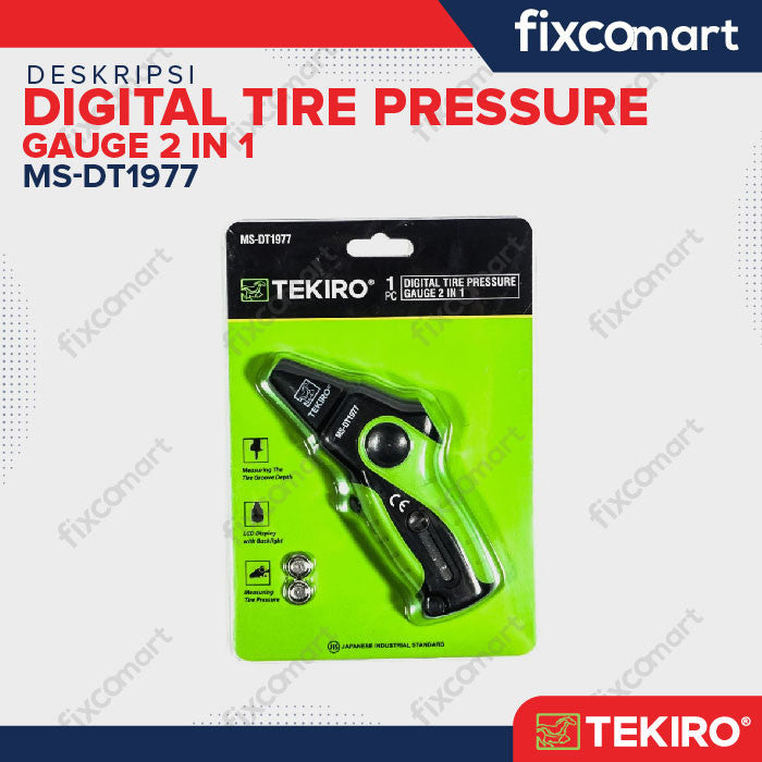 TEKIRO DIGITAL TIRE PRESSURE GAUGE 2 IN 1 - TIRE PRESSURE GAUGE