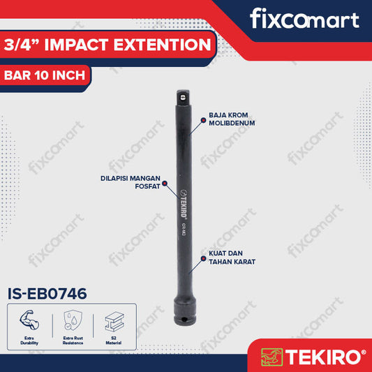 TEKIRO 3/4 INCH IMPACT EXTENTION BAR 10 INCH - SAMBUNGAN IMPACT