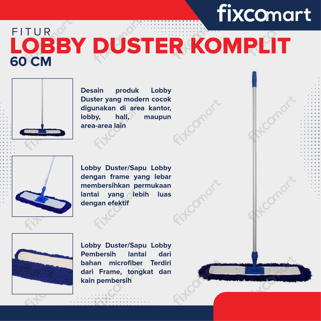 Fixcomart Lobby Duster Komplit 60 cm - Alat pembersih debu