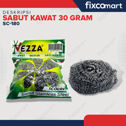 Vezza Sabut Kawat Stainless Sikat Cuci Piring Gosok Panci