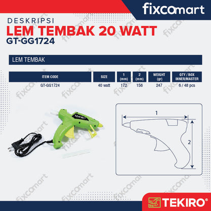 TEKIRO LEM TEMBAK 40 WATT - GLUE GUN - PERKAKAS