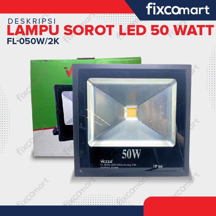 Lampu Sorot LED 50 Watt -  Flood Light Signboard Warm White 2700K