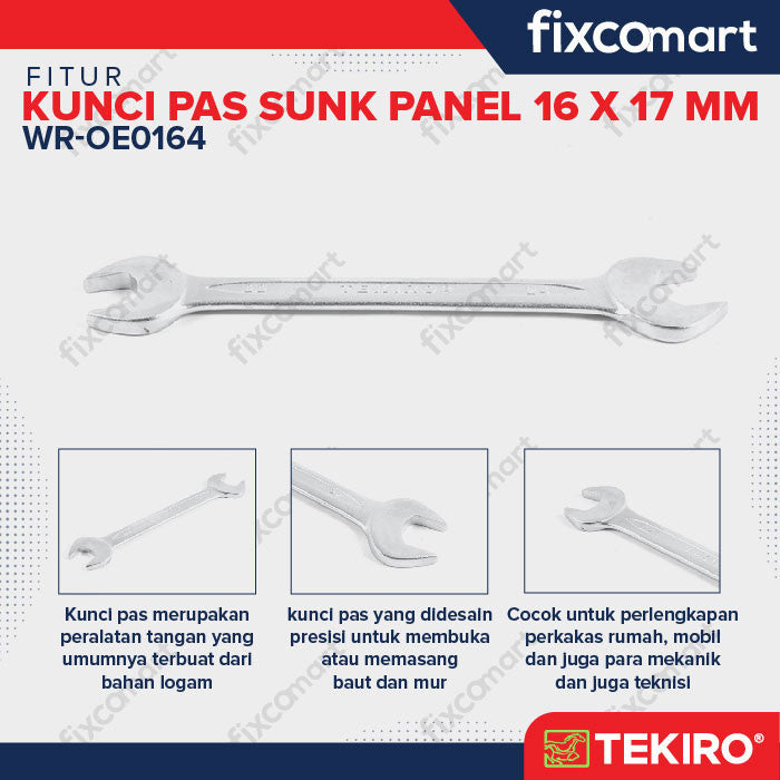 TEKIRO Kunci Pas 16 X 17 Mm Sunk Panel