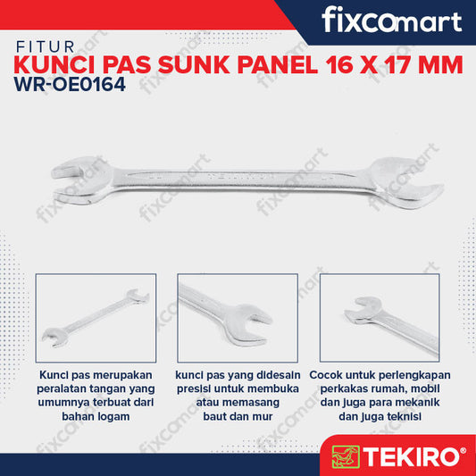 TEKIRO Kunci Pas 16 X 17 Mm Sunk Panel