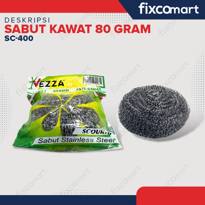 Vezza Sabut Kawat Stainless Sikat Cuci Piring Gosok Panci