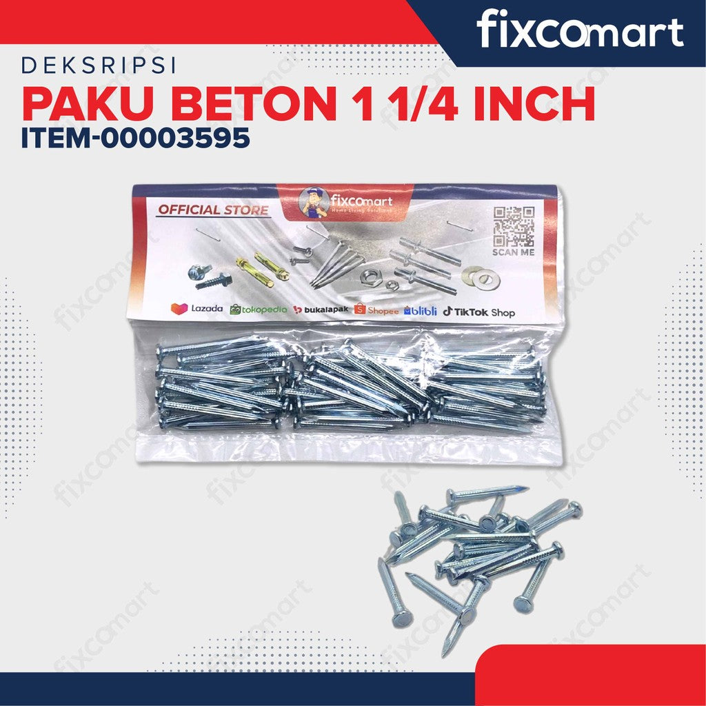 Paket Paku Beton / Paku Tembok Camel 1 1/4 inch (50 Pcs)