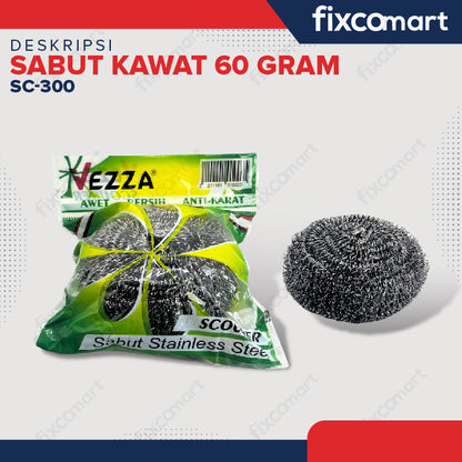 Vezza Sabut Kawat Stainless Sikat Cuci Piring Gosok Panci
