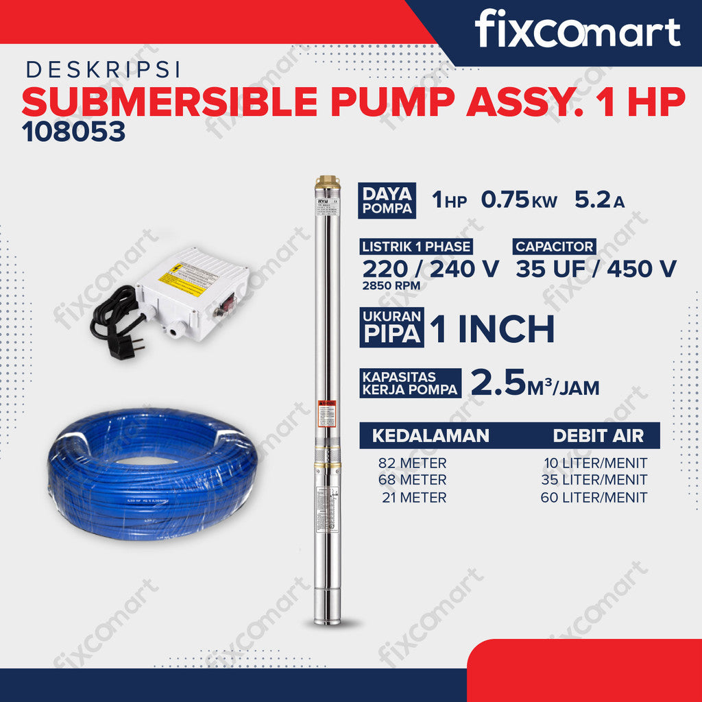 POMPA SATELIT - SUBMERSIBLE PUMP ASSY. 1 HP