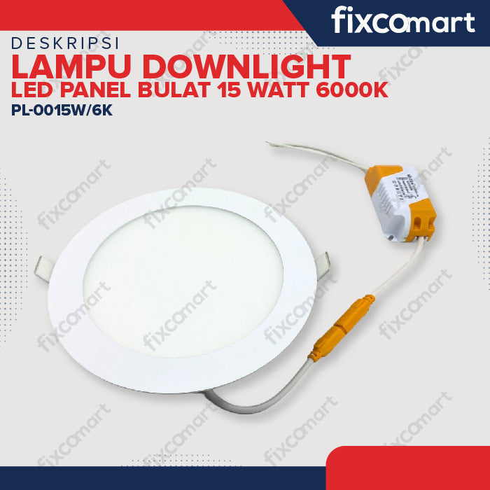 Lampu Downlight  LED Panel Bulat 15 Watt