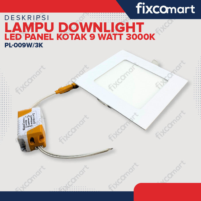 Lampu Downlight LED Panel Kotak 9 Watt
