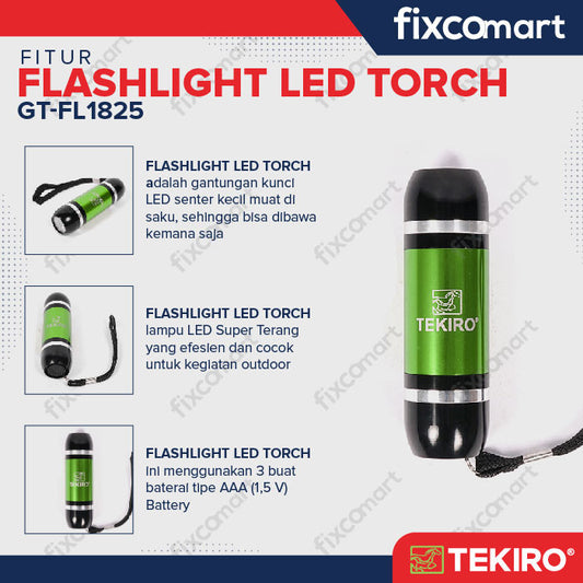 TEKIRO FLASHLIGHT LED TORCH / SENTER LED / PERKAKAS