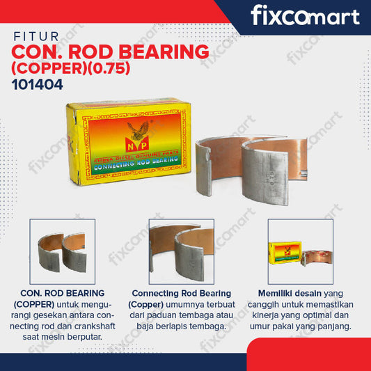 NP - CONNECTING ROD BEARING (0.75)(COOPER) S195 / CPM / METAL JALAN