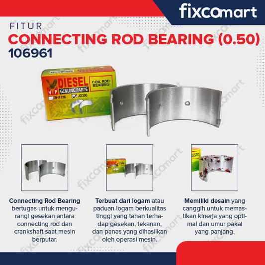 NP - CONNECTING ROD BEARING (0.50) JD300 / CPM / METAL JALAN