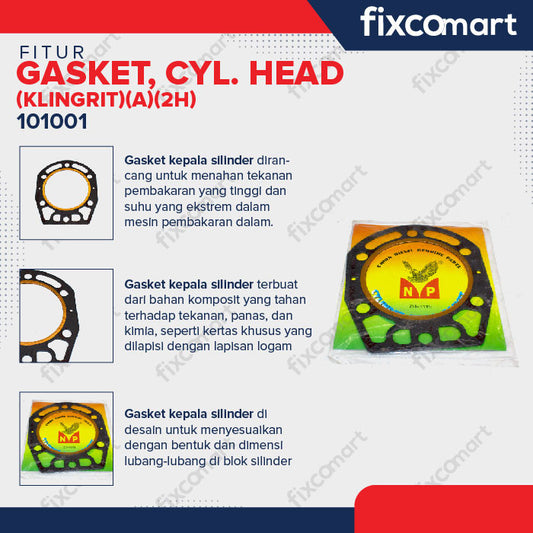 NP - GASKET CYLINDER HEAD (KLINGRIT) ZH1115 / PAKING SILINDER KOP