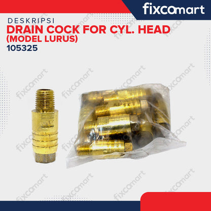 NP - DRAIN COCK FOR CYLINDER HEAD (MODEL LURUS) R175A / KRAN AIR
