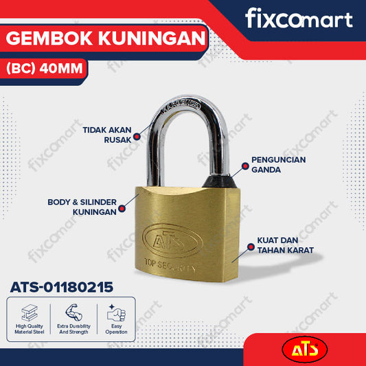 GEMBOK KUNINGAN "ATS" (BC) 40MM - ATS HARDWARE