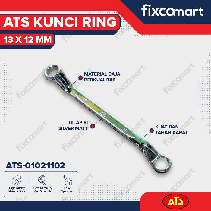 KUNCI RING "ATS" 12X13MM
