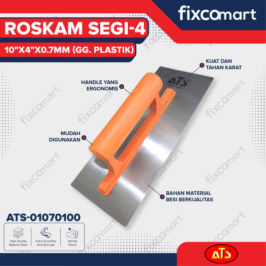 ATS ROSKAM SEGI-4 Gagang Plastik  - 10"X4"X0.7MM