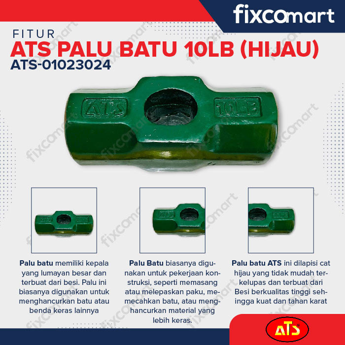 ATS Batu Palu 10LB - Tanpa gagang