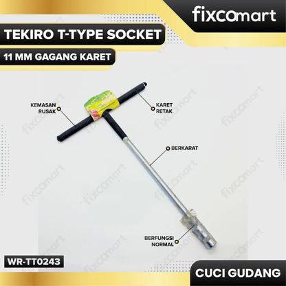 Tekiro Kunci Sock T Gagang Karet 11 Mm FIXCOMART